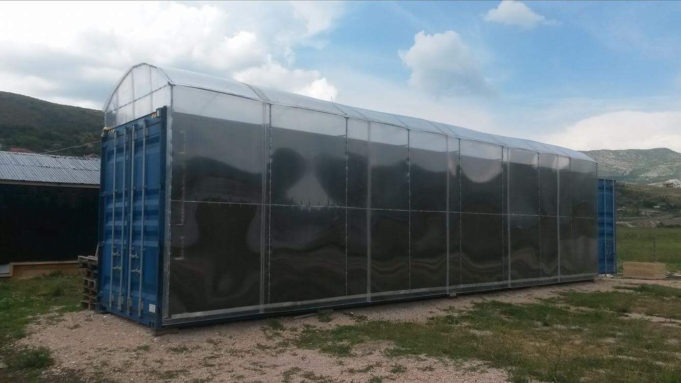 Solar Container Dryer for high quality drying processes